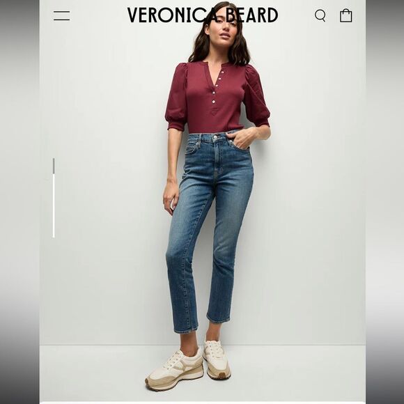 Veronica Beard Ryleigh Slim Straight Jeans Sz 24 NWT - Picture 1 of 9